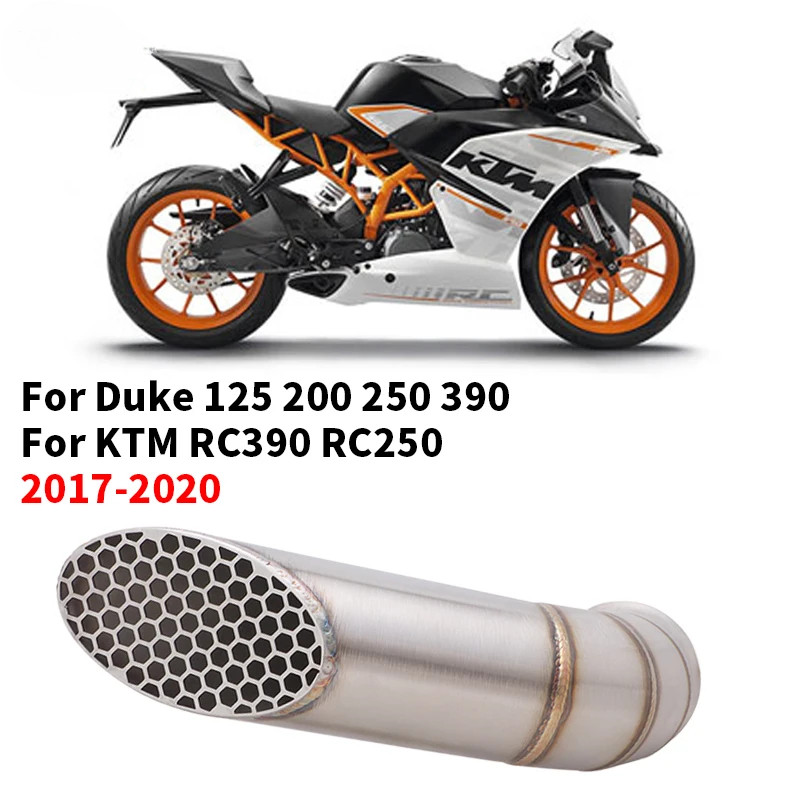 สําหรับ Ktm Duke 390 250 200 125 Rc390 Rc250 2017-2020 รถจักรยานยนต์ไอเสีย Mid Link ท่อซ่อน Muffler