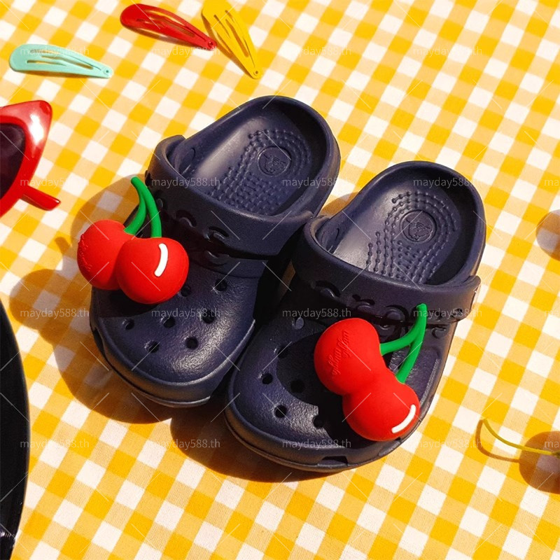 Jibbitz Charms DIY 3D jibbitz crocs Cherry Bear jibbitz crocs เกาหลี Four-leaf clover คุณภาพสูง