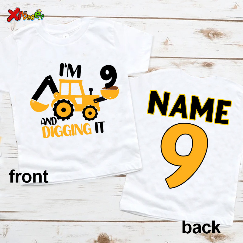 เสื้อวันเกิดก่อสร้างเด็กชาย T เสื้อ Dump รถบรรทุกเสื้อวันเกิดรถขุดเสื้อวันเกิดเด็กวัยหัดเดินเด็กทารก 3rd วันเกิด Im 4 ราคา ถูกที่สุด ดีลบีเคเค แกลเลอรีภาพที่ 9