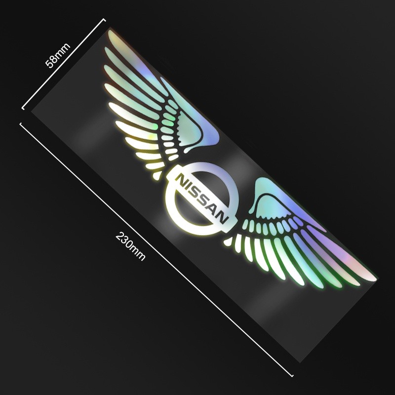 1 ชิ้นรถสติกเกอร์ Angel Wings สติกเกอร์ PVC Decals กันน้ําสําหรับ Nissan Nismo X-trail Almera Qashqa