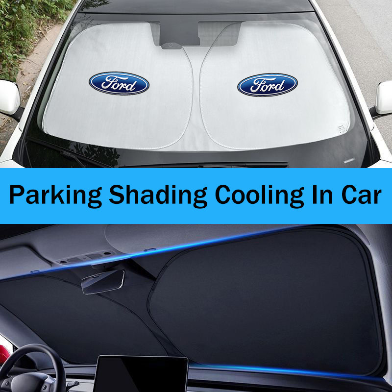 ม่านบังแดด กันความร้อน ทรงกลม พับได้ เก็บง่าย สําหรับ Ford Fiesta Kuga Mondeo Tarrus
