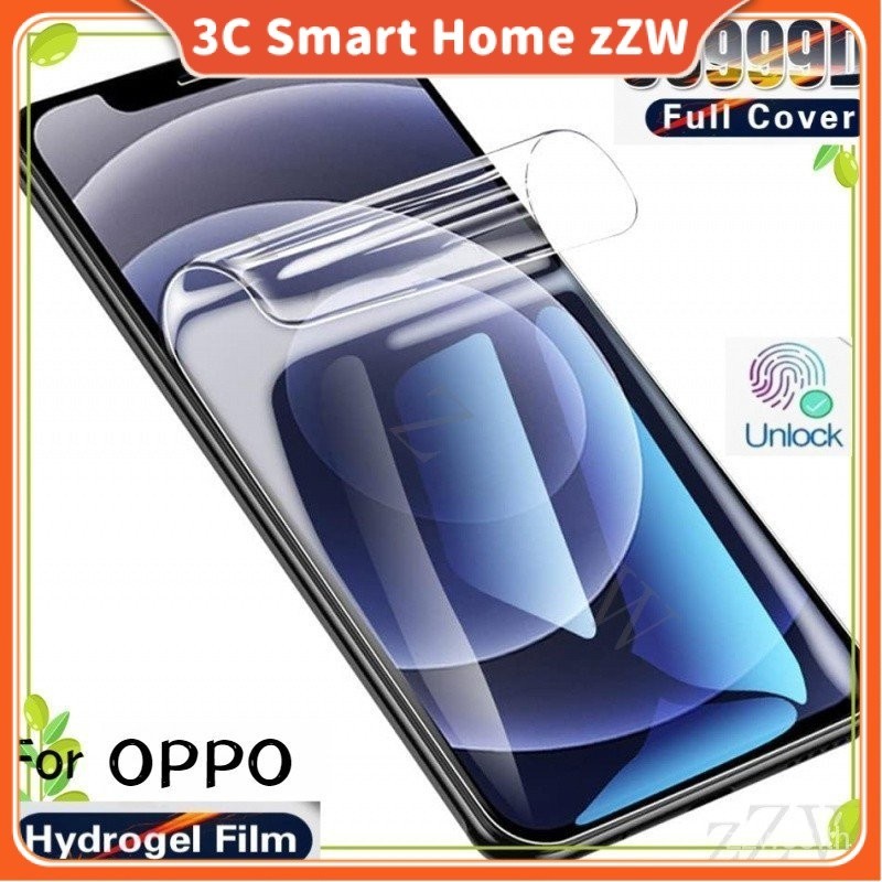 ฟิล์มไฮโดรเจลกันรอยหน้าจอ แบบนิ่ม สําหรับ OPPO F11 F9 Pro A7 A3S A5S A12E A91 A17K A77S A78 A52 A92 A53 A93 A16K A54 A18 A38 A78 A79 A58 A55 A74 A57 A53S A76 A96 A72 A15S