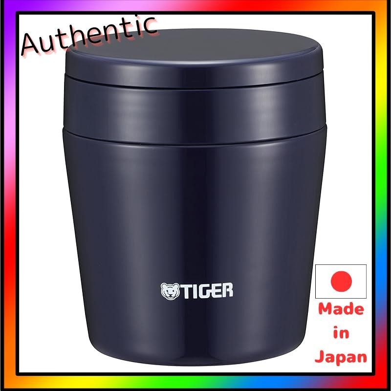 Tiger Vacuum Flask Vacuum Insulated Soup Jar 250Ml Insulated Lunch Box Wide Mouth Round Bottom Indigo Blue Mcl-B025-Ai Tiger