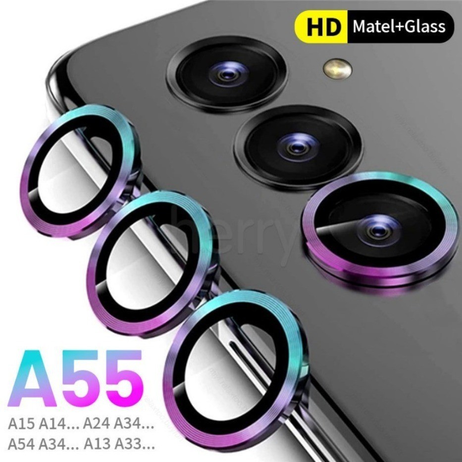 คุณภาพสูง ครบชุด ป้องกันกล้อง สําหรับ Samsung Galaxy A06 A16 A05 A05S A15 A25 A35 A55 A14 A24 A34 A54 Flip 4 5 Fold  HD กระจกนิรภัย กล้อง ฟิล์มโลหะ ป้องกันเลนส์ด้านหลัง แหวนเคส