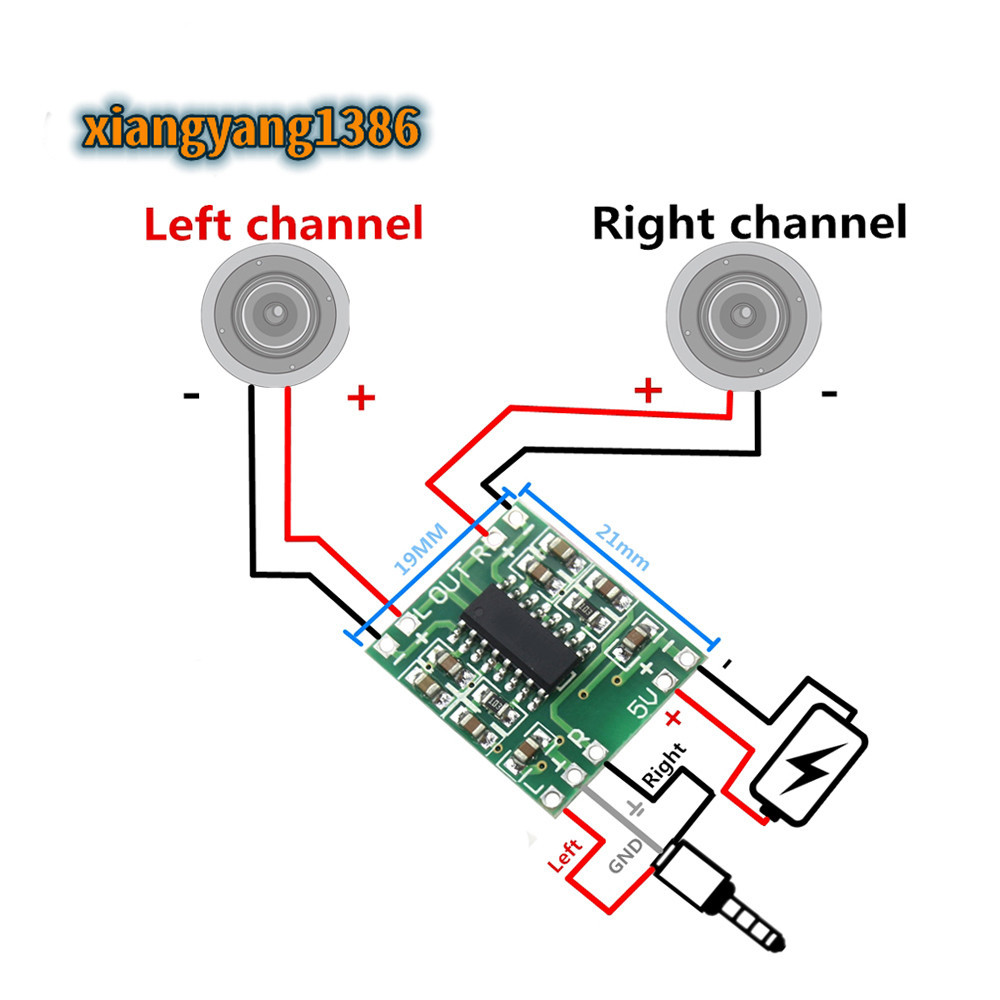 Pam8403 บอร์ดขยายเสียง 5V 2 ช่อง 3W W ควบคุมระดับเสียง พลังงาน USB