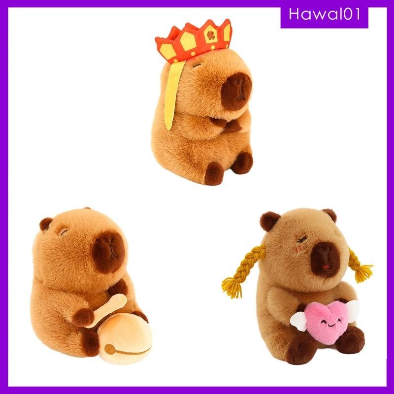 [Hawal] ของเล่นตุ๊กตาสัตว์ Capybara ของขวัญ สําหรับเด็ก และผู้ใหญ่
