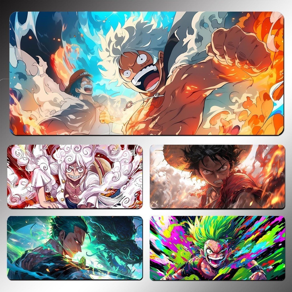 [70 * 30 ซม.] แผ่นรองเมาส์ One Piece Zoro แผ่นรองโต๊ะสํานักงาน ขนาดใหญ่ แผ่นรองเมาส์เกมมิ่ง ลูฟี่ แผ่นรองคีย์บอร์ด ที่กําหนดเอง