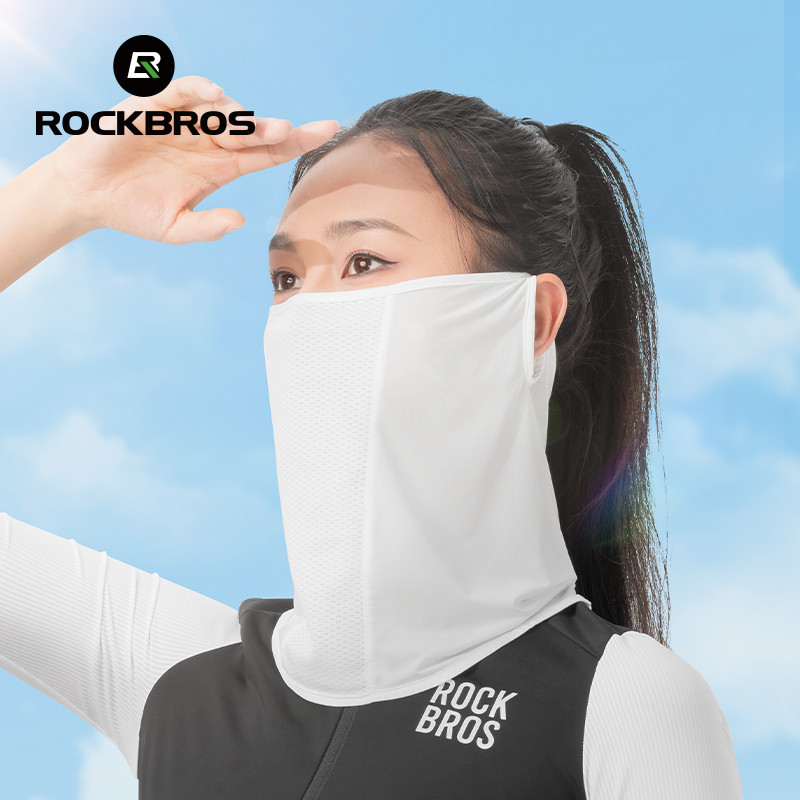 【TH Delivery】Rockbros ผ ้ าไหมน ้ ําแข ็ งหน ้ ากาก Anti-UV UPF50 + จักรยานรถจักรยานยนต ์ Scraf Breathable Quick Drying Sun Protection หน ้ ากากสําหรับขี ่ จักรยานตกปลากลางแจ ้ งกีฬา