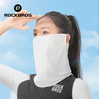 【TH Delivery】ROCKBROS หน้ากากผ้าเย็น ป้องกันแดด UPF50 + ระบายอากาศแห้งเร็ว ผ้าพันคอหน้ากากสําหรับตกปลากลางแจ้งกี