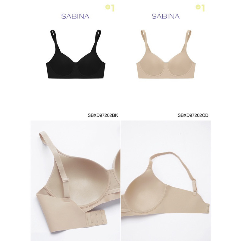 Sabina เสื้อชั้นใน Invisible Wire รหัส SBXD97202 (ไม่มีโครง) Seamless Fit รุ่น Perfect Bra สูงสุด C4