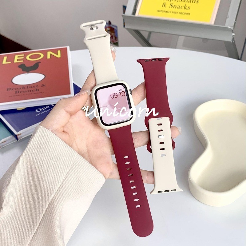 ทีพียู เคสป้องกัน + สายซิลิโคน สําหรับ Apple Watch Series 3/2/49 มม. รองรับ iWatch 9/8/7/6/11/10/46/45/44/41/40