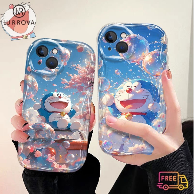 Oppo Reno12 F 5G Reno 12 5G Reno11 F Reno 11 5G Reno 10 Reno 8T Reno 8Z Reno 7Z A18 A38 A17 Realme C53 C51 Note50 Reno8 Reno7 Reno6 การ์ตูนน่ารักโดราเอมอนป้องกันการตกTPUเคสโทรศัพท์
