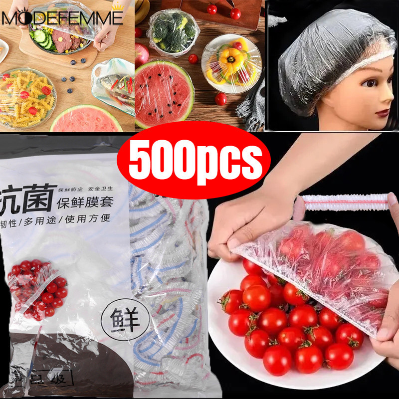 [ ที่โดดเด่น ] ฝาครอบอาหารแบบใช้แล้วทิ้ง - เก็บสด กันฝุ่น ต่อต้าน-รส - ฟิล์มถนอมอาหารเกรด - ถุงพลาสติกยางยืด - ห่อผักผลไม้ - ที่เก็บตู้เย็นในครัวเ