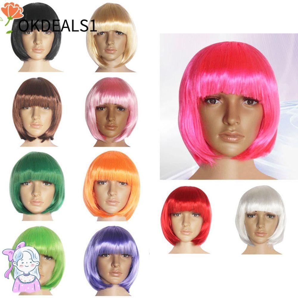 Dealshop วิกผมบ๊อบ วิกผมตรง ขายดี ปาร์ตี้ เครื่องแต่งกาย