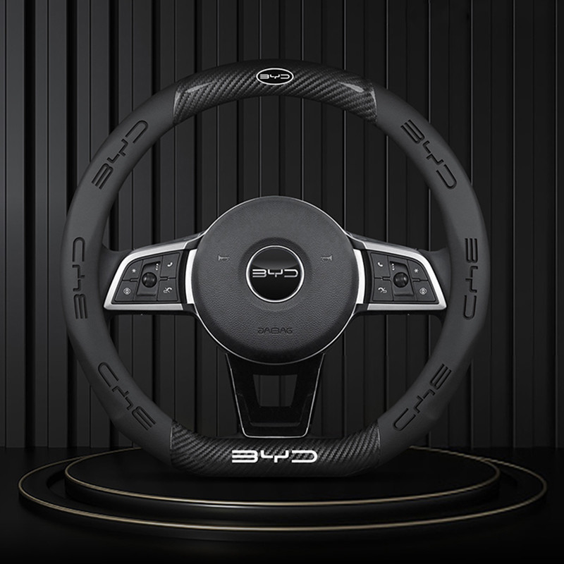 ส่งจากศูนย์ไทยครับ BYD ATTO3 YUAN PLUS Dolphin Seal พวงมาลัยรถยนต์คุณภาพสูงฝาครอบหนังพวงมาลัยฝาครอบป้องกัน