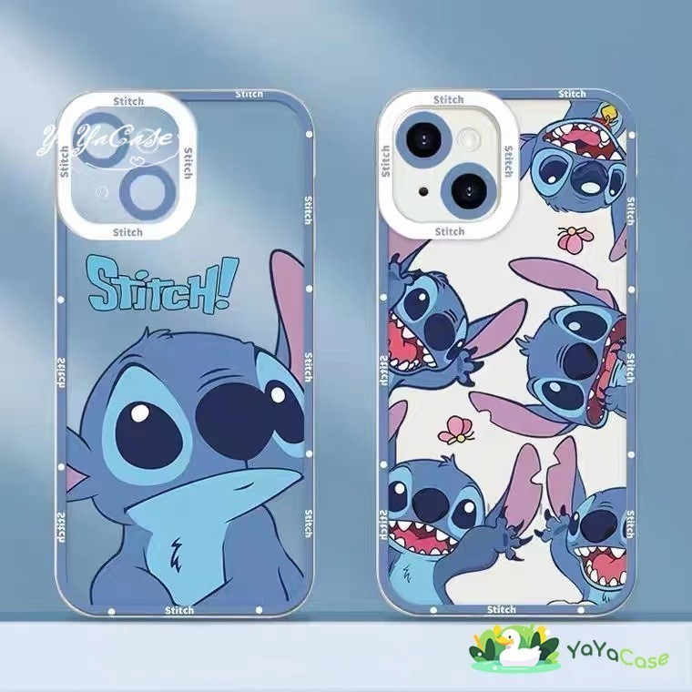 สำหรับ iPhone 11 13 CASE For เคสไอโฟน15 14 12 Pro Max X XR XS MAX 7 8 14 15Plus Stitch รุ่น TPU โปร่งใส กรณีซิลิโคนนุ่ม