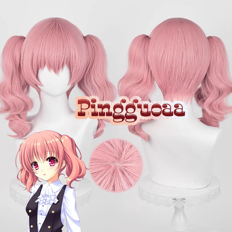 Anime Inu x Boku SS Roromiya Karuta Cosplay Wig 40cm Long Ponytails Wigs Heat Resistant Synthetic Ha