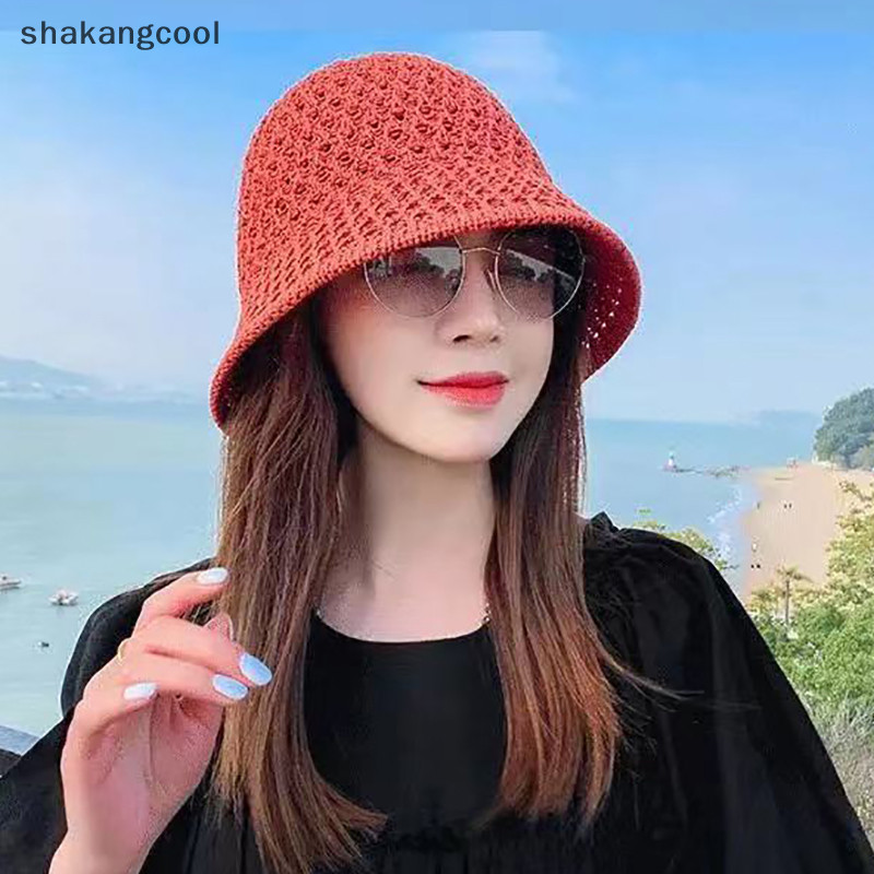 Sgl หมวกถัง Designer กว ้ าง Brim ผู ้ หญิงหมวกฤดูร ้ อนฟางทอ Sun Visor หมวก Hollow หมวกลายหมวกชายหาด SGL