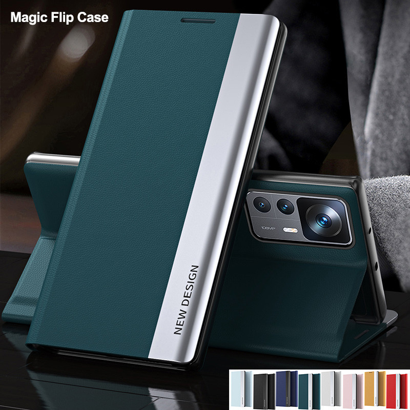 ซองหนังสําหรับ Xiaomi 13T 12T 11T Pro 13 Pro/Lite Mi13 Mi 13 Lite/Pro 11T 12T 13T Pro Bracket แม่เหล็กเคสโทรศัพท์ผู้ถือฝาครอบ