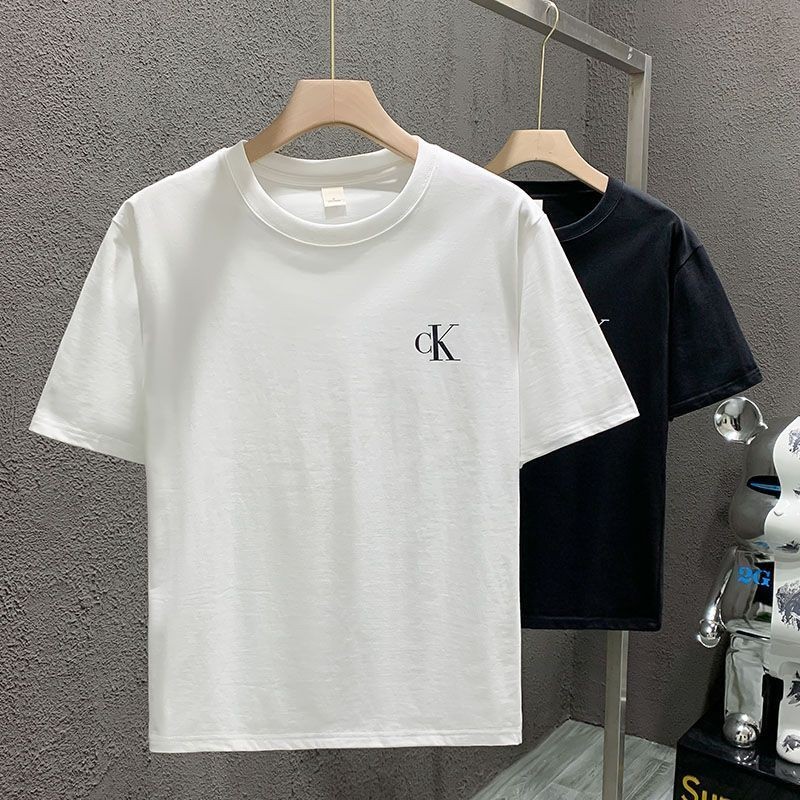 C23k ผ้าฝ้ายแท้ Simple All-Match หลวมผู้ชายสีทึบเสื้อยืดแขนสั้นสไตล์ Breathable ป้ายคอปก