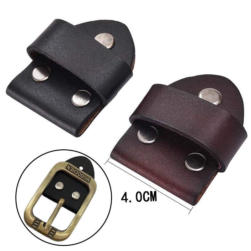 อุปกรณ์เชื่อมต่อสายพาน4ซม. วัสดุหนังวัวอุปกรณ์เชื่อมต่อหัวเข็มขัดแหวนหนัง