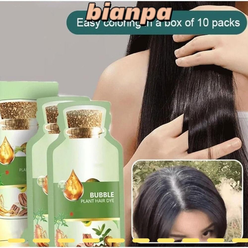 Bianpa Bubble Hair Dye, Easy To Wash Long-lasting Hair Color Shampoo, Effective No Stimulation Hair Coloring Shampoo Men