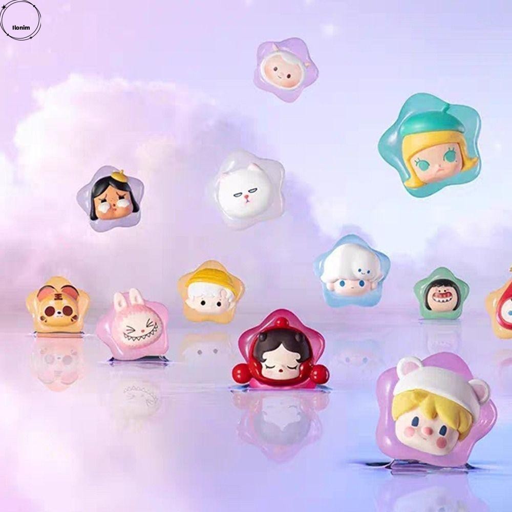 Ilonim กล่อง, ฟองสบู่ POPMART Pop Bean อะนิเมะการ์ตูนรูป, แฟชั่น MOLLY Labubu CRYBABY น่ารัก Kawaii กล่องของเล่นเด็ก