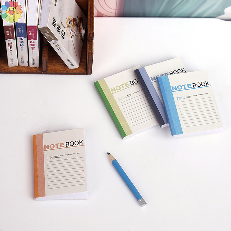 Gogo 4 ชิ้น 1/12 Dollhouse Mini Notebook หนังสือออกกําลังกายรุ่น Dollhouse Study ตกแต่งตุ๊กตา House School เครื่องเขียนอุปกรณ์เสริม TH
