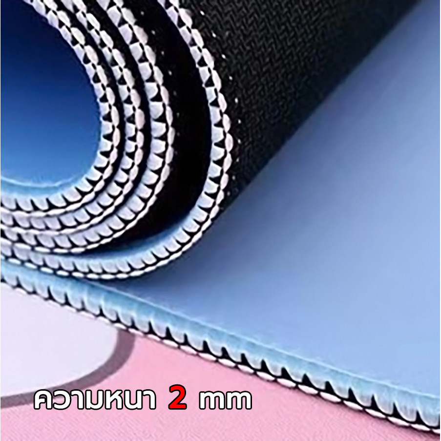 แผ่นรองเม้าส์ลายการ์ตูน แผ่นรองเม้าส์ 260x210x2 มม. วัสดุยางพารา ทนทาน ซักได้