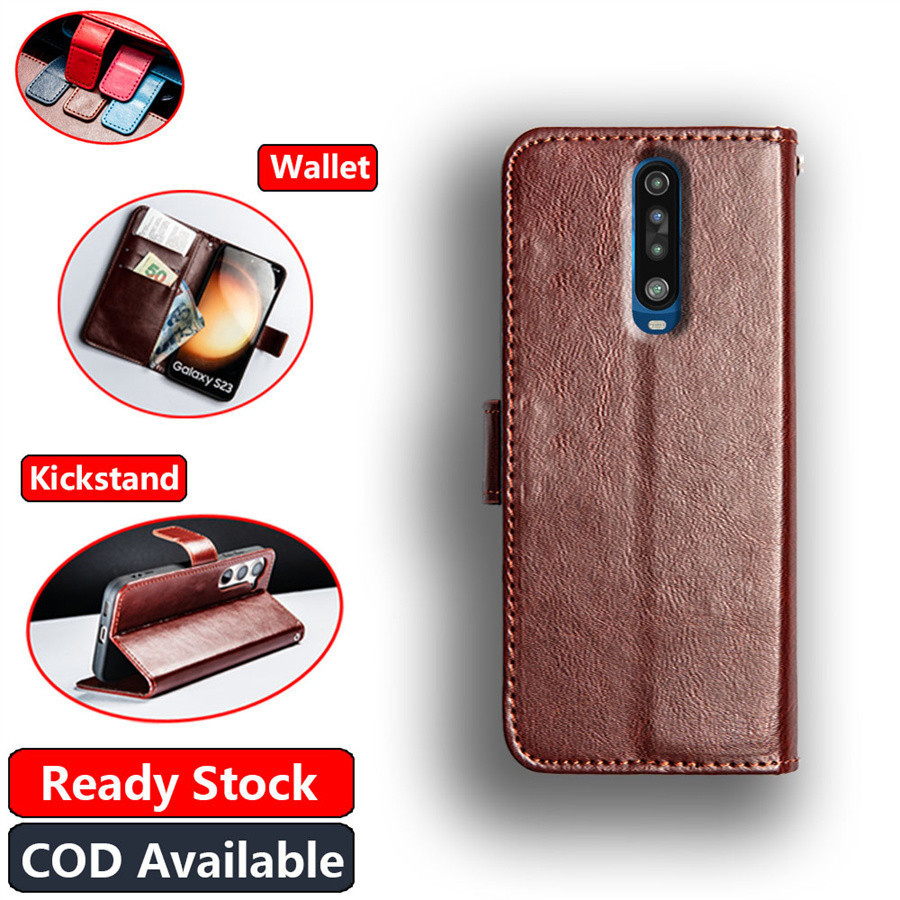 Xiaomi Redmi K30 5G K30i Special Edition Poco X2 Vintage Classic Leather Wallet Folio Case Flip Notebook Style Cover with Magnetic Closed Kickstand Card Slots