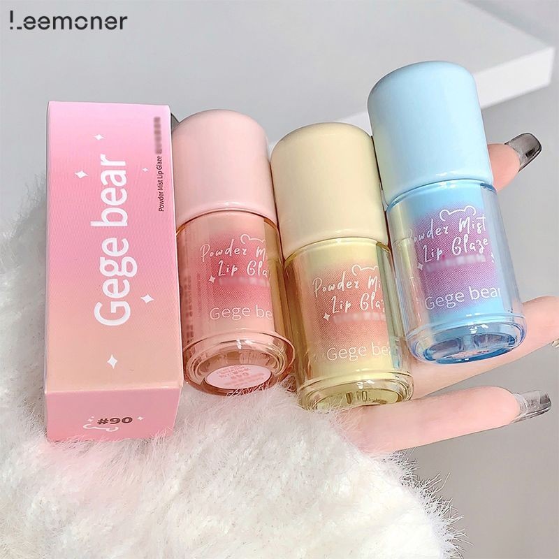 【Lemon】Gege Bear ลิปสติก เคลือบกํามะหยี่ เนื้อแมตต์ ไม่ติดแก้ว กันน้ำ ติดทนนาน 3 สี สําหรับนักเรียน-LN