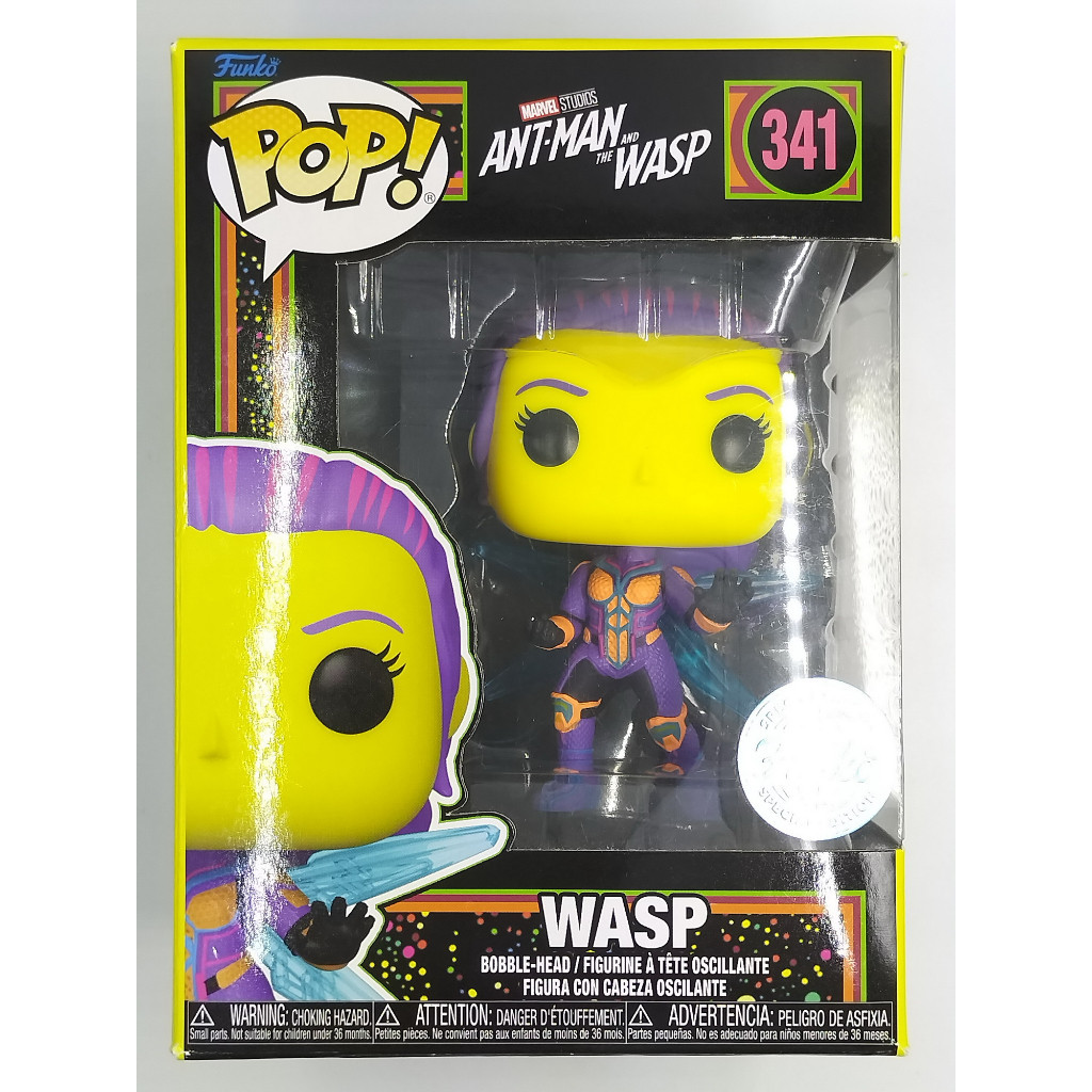 Funko Pop Marvel Ant Man And The Wasp - The Wasp [ Blacklight ] #341 (กล่องมีตำหนินิดหน่อย)