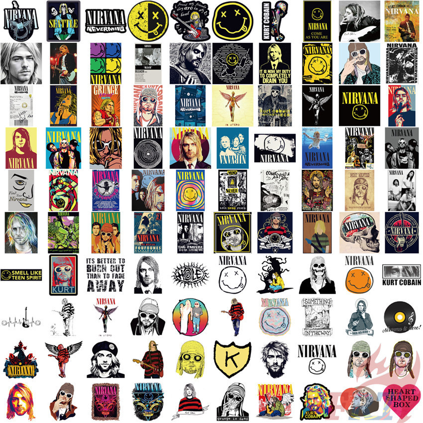 100ชิ้น/เซ็ต ❉ วงร็อค . สติ๊กเกอร์ NIRVANA Series 02 ❉ Diy แฟชั่นสติ๊กเกอร์กันน้ํา Doodle สติ๊กเกอร์ - รูปที่ 3