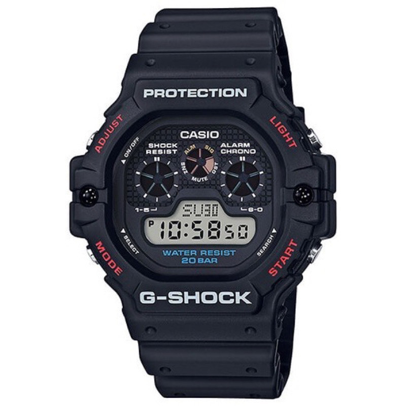 G-shock DW-5900-1 นาฬิกาผู ้ ชาย Black Tapak Kucing Sports