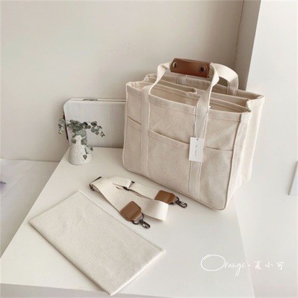 SENSES// Commuter Bag Multi-Compartment Mummy Diaper Bag Mummy Bag Multi-Layer Canvas Bag Baby Diape