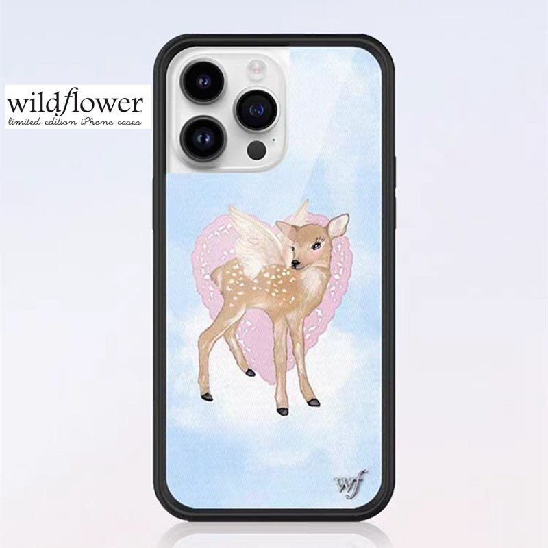 ดอกไม้ป่า Fawn angel สําหรับ iPhone 17 17Pro 16 16Pro 15 14 Plus 12 13 Pro Max อะคริลิค Hard ปลอก wf