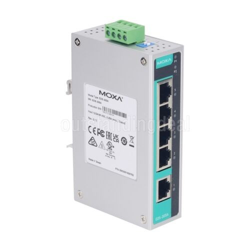 MOXA EDS-205A 5 Port Ethernet Switch Industrial Grade Unmanaged Ethernet Switch