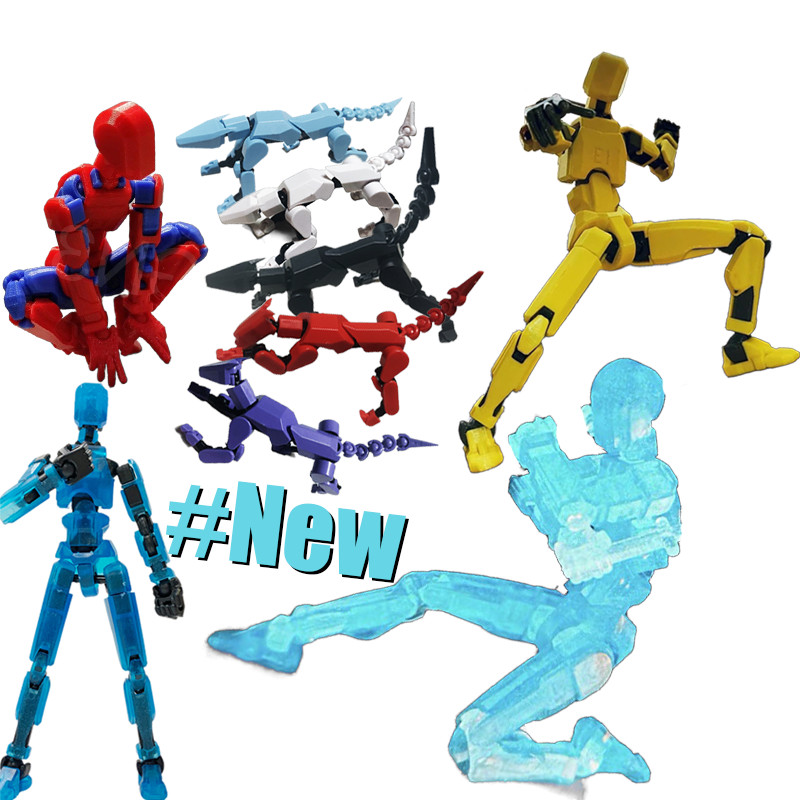 ใหม่ Luminous Blue Clear สี Lucky 13 สุนัข Action Figure Dummy Assembly รุ่น 3D พิมพ์ของเล่น