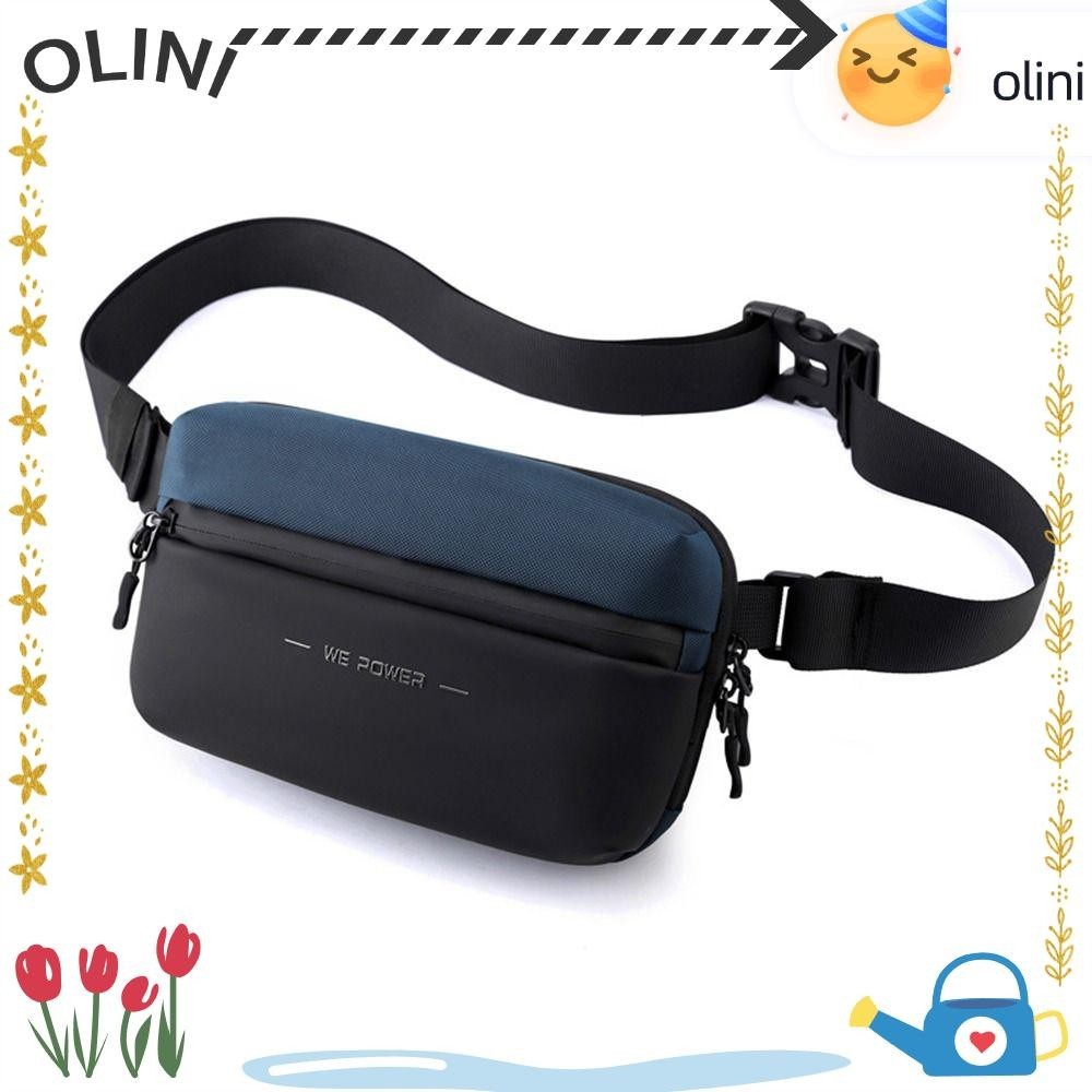 Olini กระเป๋าคาดหน้าอกผ้าไนลอน กระเป๋าสะพายลำลอง เหมาะสำหรับพกพาไปเล่นกีฬากลางแจ้ง