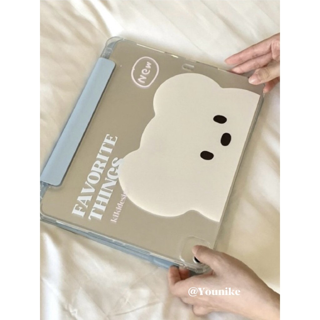 เกาหลีขนาดเล็ก Instagram น่ารักสร้างสรรค์หมีเหมาะสําหรับ 2021 เคสป้องกัน iPad 2022 Apple iPad 10.5 นิ้วเคส Air5 10.9 เคสแท็บเล็ต An