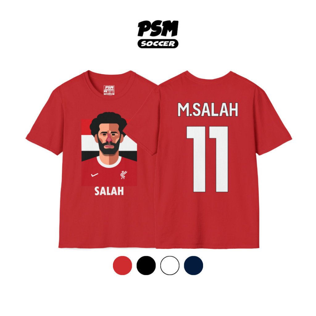 PSM เสื้อยืดลายนักฟุตบอล Mohamed Salah ฤดูกาล 2023/24 เสื้อยืดคอตตอน s-5xl
