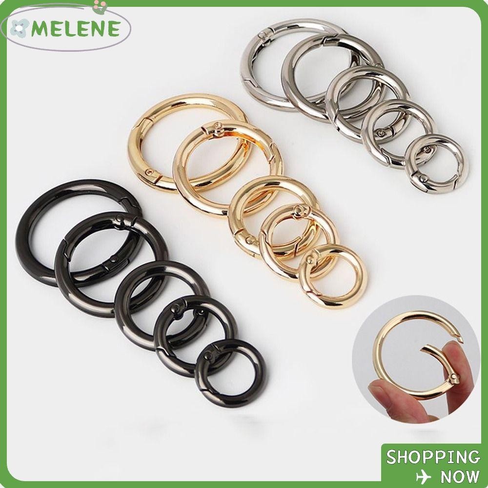 Melene ชุบประตูหัวเข ็ มขัด , โลหะผสมสังกะสีน ้ ําหนักเบาแหวนสปริง Clasp, แบบพกพารอบแยกพวงกุญแจกระเป ๋ าอุปกรณ ์ เสริม