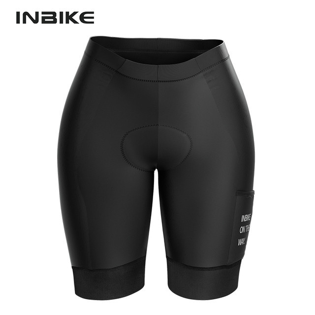 Powerband INBIKE กางเกงขาสั้นขี่จักรยานผู้หญิง เบาะ 3D สําหรับถนน พร้อมกระเป๋าข้าง