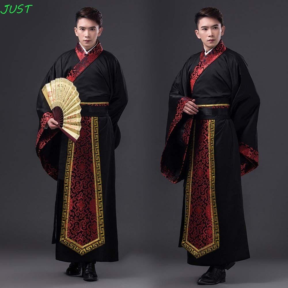 Just จีนผู้ชาย Hanfu, คอสเพลย์เวทีเครื่องแต่งกายจีนผู้ชายโบราณชุด,แบบดั้งเดิมจีนผ้าชุดโบราณ Tang Dynasty ผู้ชายเครื่องแต่งกายโบราณ Party