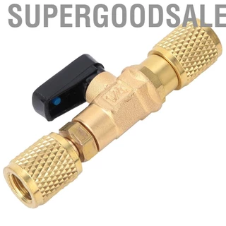 Supergoodsales 753 Brass Ball Valve Refrigeration Adapter Refrigerant