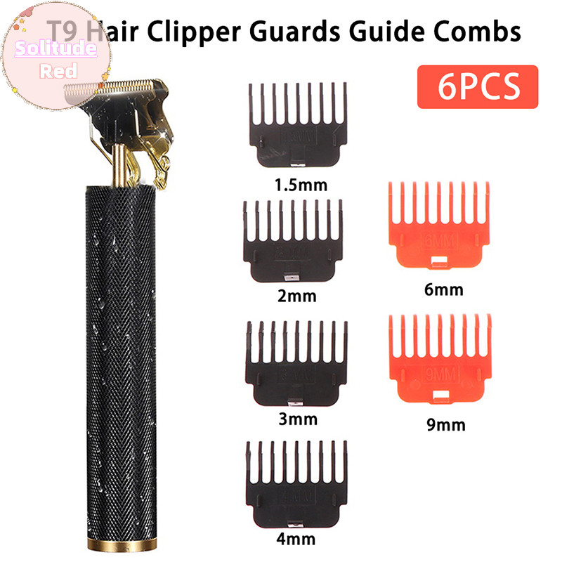Solitudered 1 ชุด T9 Hair Clipper Guards ผม Trimmer Cutg คู่มือ 1.5/ 2/ 3/ 4/ 6/ 9 มม.TH