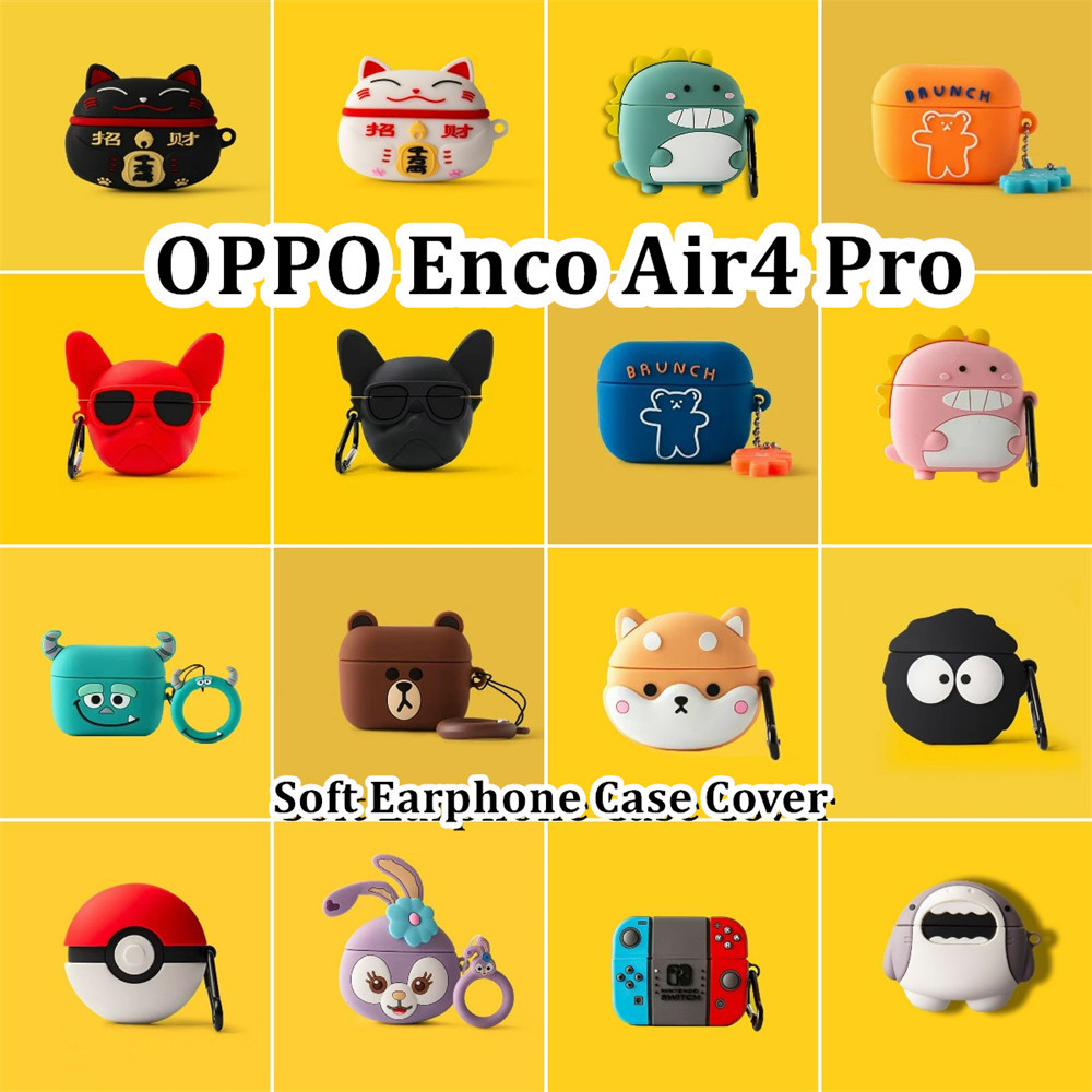 【imamura 】นําไปใช้กับ OPPO Enco Air4 Pro เคส Case เคสหูฟัง การ์ตูนซอก ซิลิโคนนุ่ม เคส เคสหูฟัง NO.1