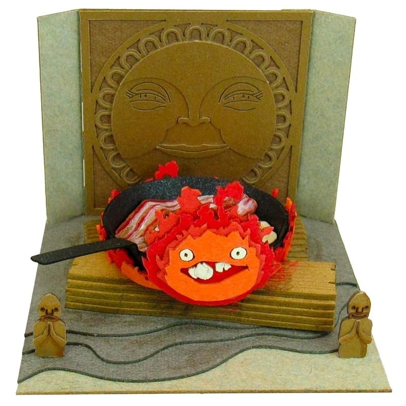 Sankai Studio Ghibli Mini Howl's Moving Castle Calcifer and Bacon Egg Non-scale Papercraft MP07-33 D