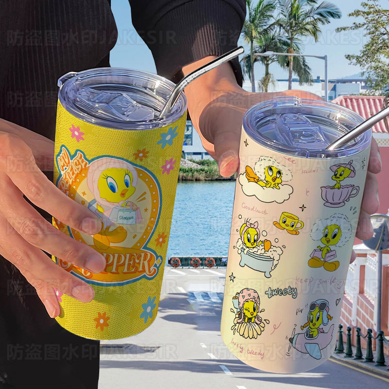 ✨สินค้าใหม่✨Li Zhien iu Cui Di Merchandise Coffee Influencer ที่มีมูลค่าสูงสแตนเลสกระติกน้ําร้อนถ้วย