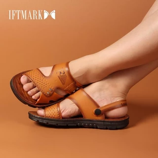 IFTMARK รองเท้าแตะ รองเท้าแตะผู้ชาย รองเท้าแตะแฟชั่นใหม่ รองเท้าชายหาด รองเท้าแบน ลำลอง สวมใส่ง่าย[ส่งเร็วพิเศษ]